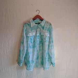 Sky Blue Tie Dye Ralph Lauren Blouse